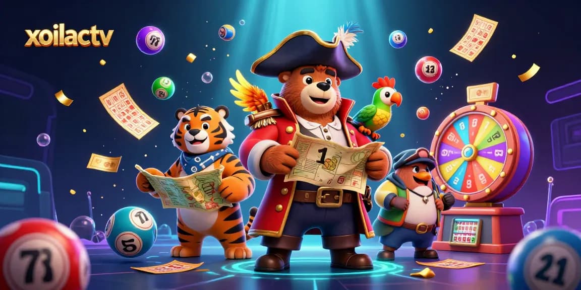 Engage with exciting moments on xoilactv as the 3D pirate bear and friends celebrate with dynamic gambling elements.