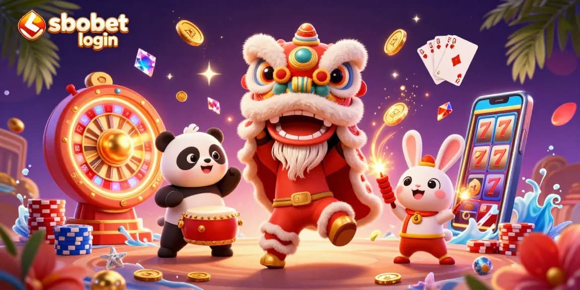 Experience sbobet login effortlessly with engaging 3D casino characters and vibrant gambling elements.