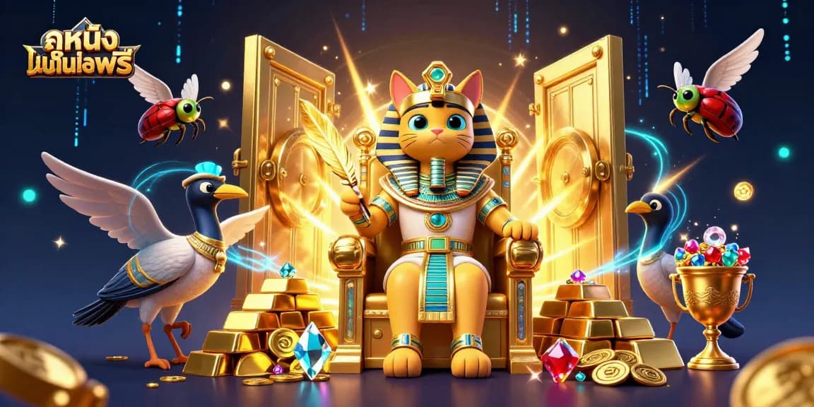 Engage in ดูหนังออนไลน์ฟรี while enjoying a vibrant, 3D revealing dynamic casino scene.