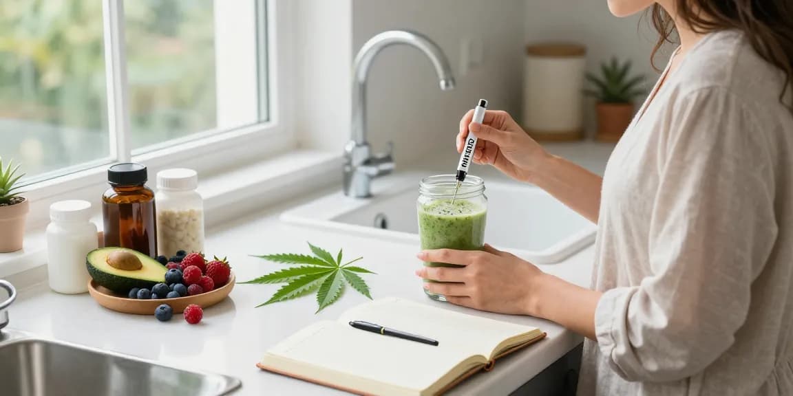 Natural wellness scene featuring strong THC vapes UK and organic CBD products, highlighting health benefits.