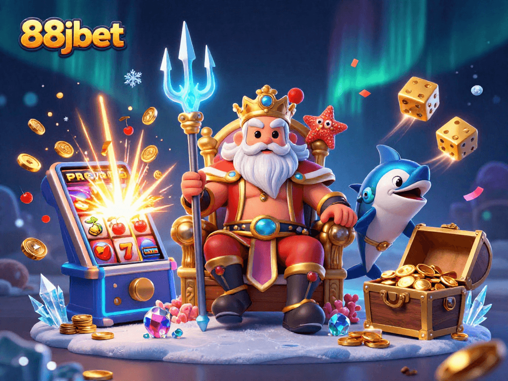 Engage with the vibrant 88jbet casino scene featuring Neptune and dynamic gaming elements.