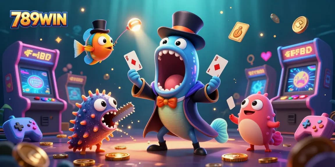 Engage in the thrilling experience at 789WIN with a vibrant underwater casino scene.