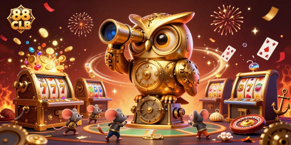 Experience the thrill of 88 CLB with dynamic scenes of slot machines and fantastic wins.