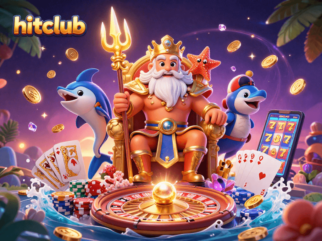 Experience thrilling winnings at hitclub with Neptune and a dazzling casino scene.