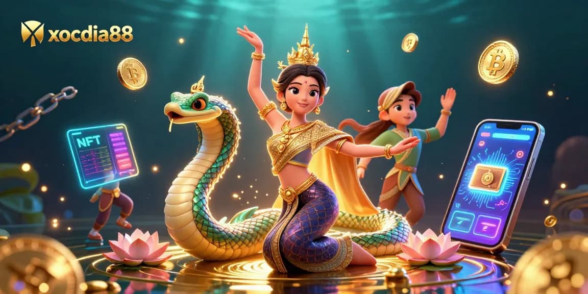 Experience exhilarating gaming at xocdia88 with an enchanting 3D casino scene showcasing online gambling elements.