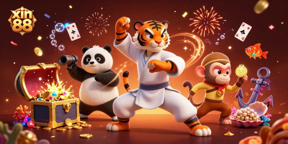 Join the excitement at xin 88 with engaging gameplay, showcasing a fun-filled casino scene.