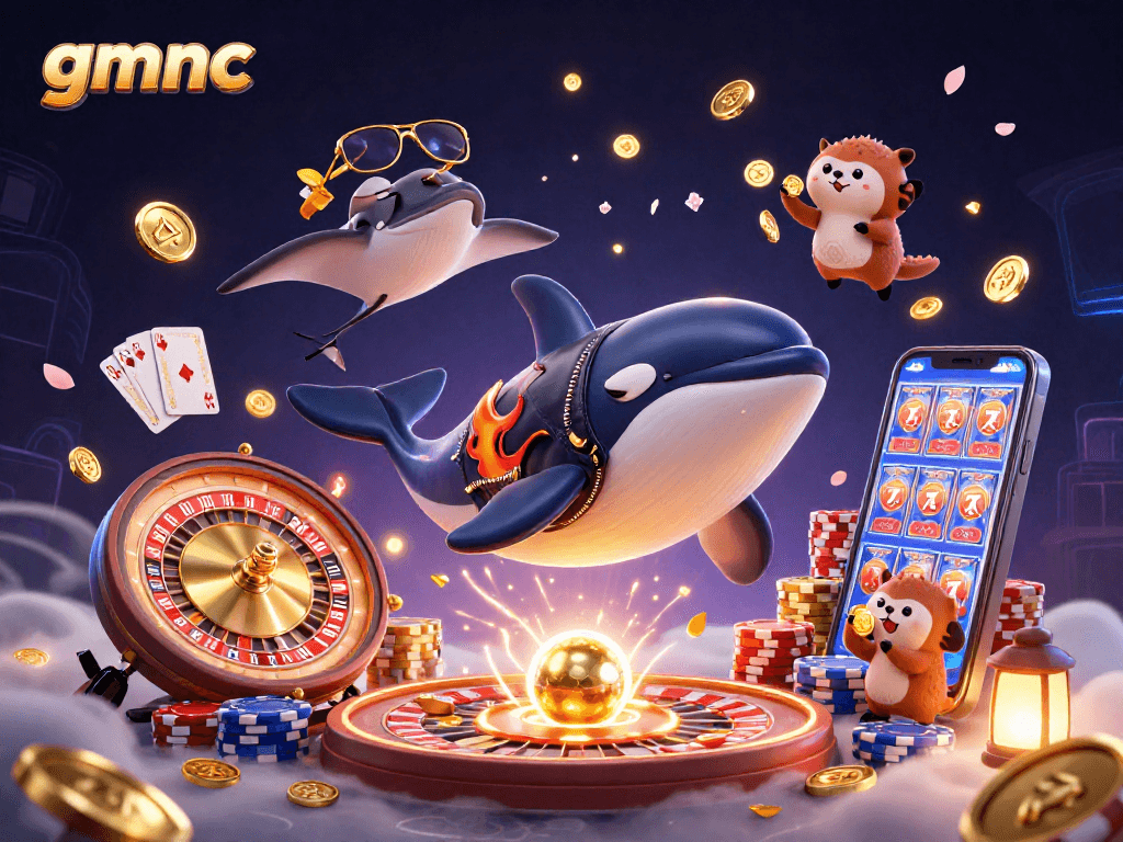 Experience thrilling gaming with gmnc as vibrant characters engage in exciting casino elements.