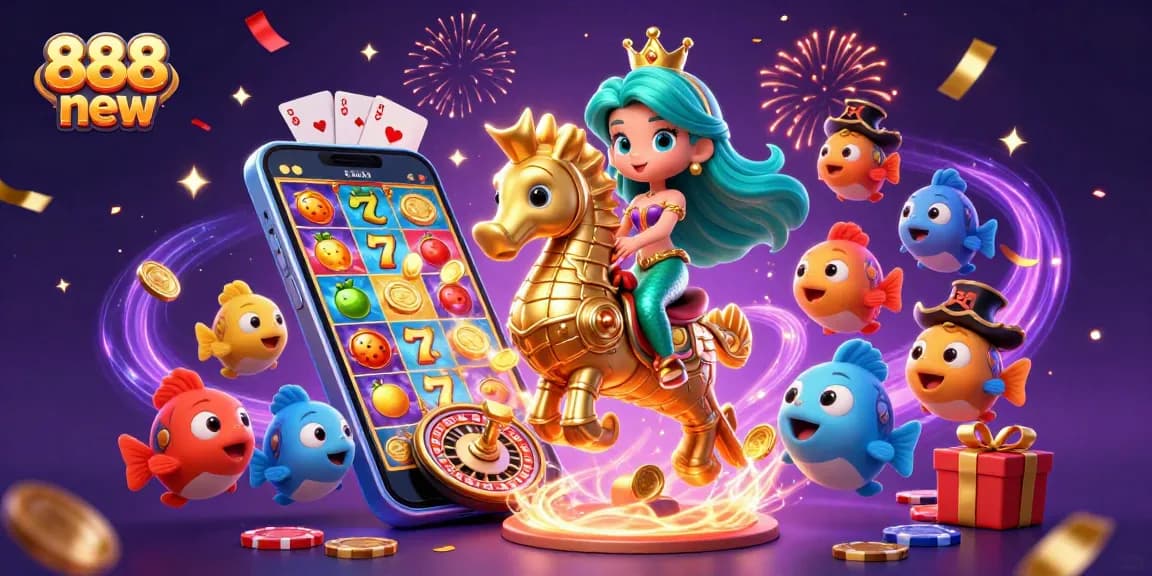 Engage with 888 new’s vibrant casino adventure featuring a mermaid princess and magical gaming elements.