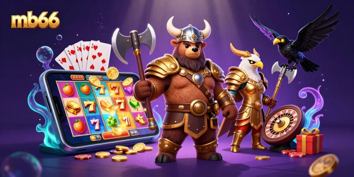 Experience thrilling slots with mb66 in a dynamic Viking-themed casino adventure.