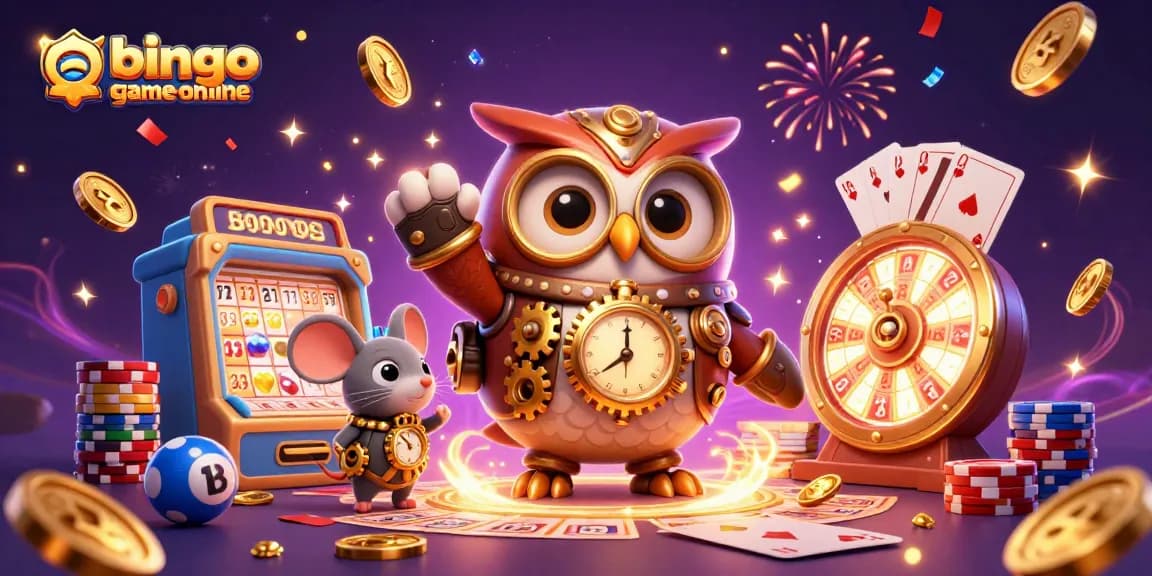 Engage in jackpot excitement with bingo-game-online's vibrant 3D scene featuring lively characters and winning elements.