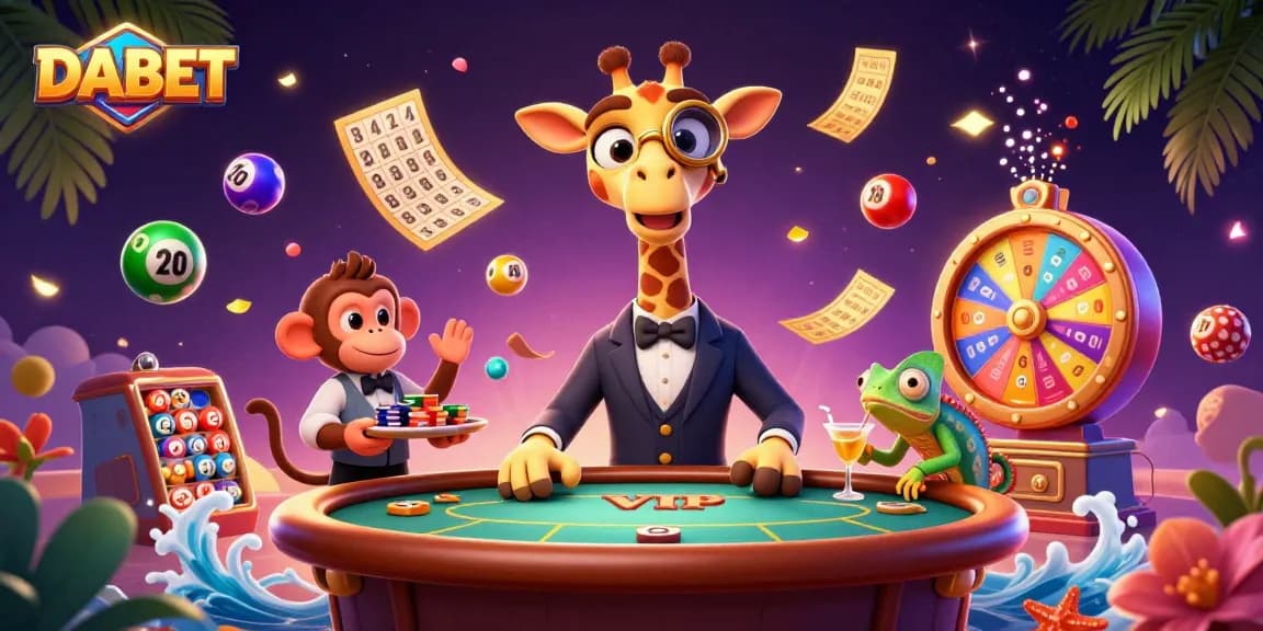 DABET players enjoy a dynamic casino scene with vibrant visuals and thrilling gaming elements.