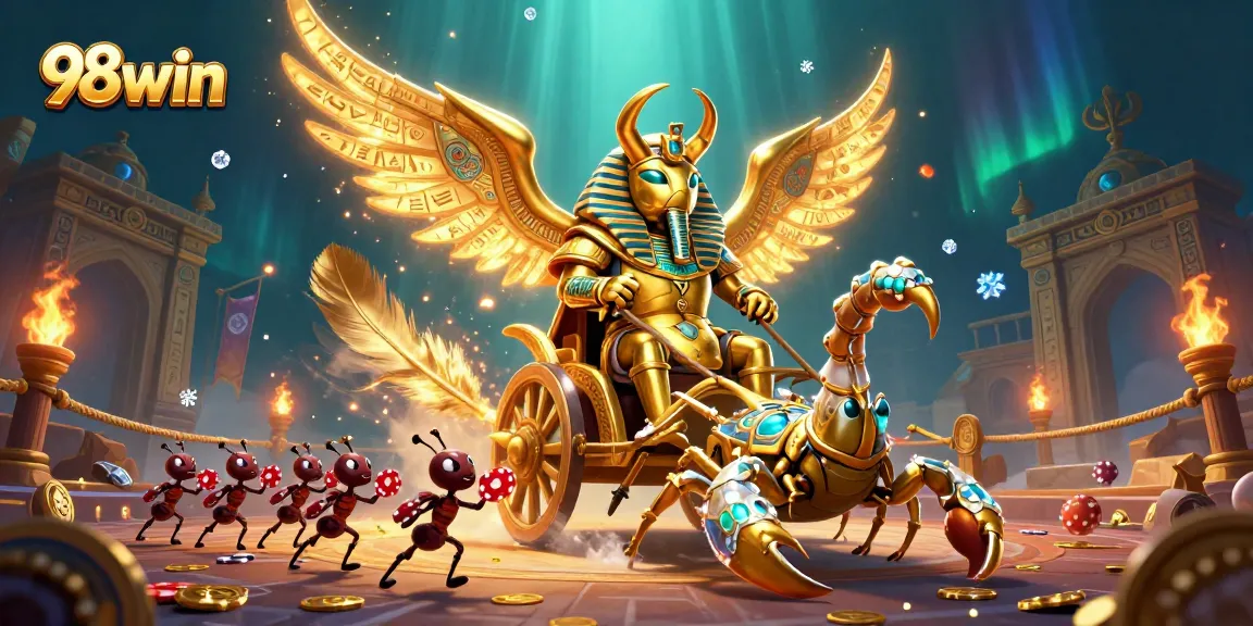 Experience thrilling gameplay at 98win with colossal characters and dazzling casino elements.
