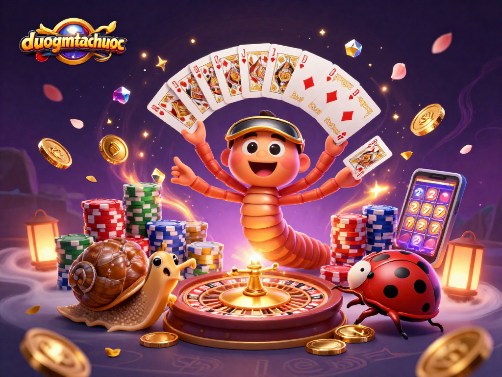 Play duongmatchuoc with excitement as the millipede dealer fans playing cards and casino elements surround.