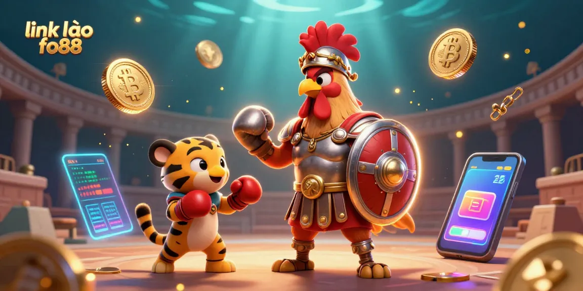 Experience thrills with link vào fo88 in an immersive casino environment showcasing vibrant characters and cryptocurrency elements.