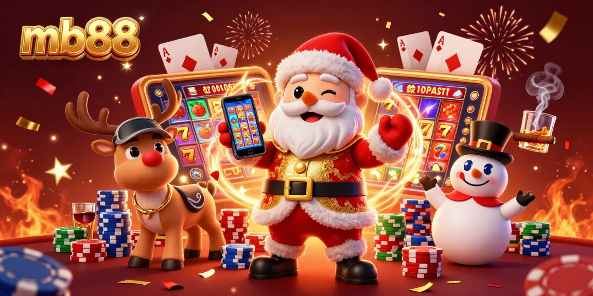 Spin the reels with excitement at mb88 featuring colorful casino characters in a festive atmosphere.