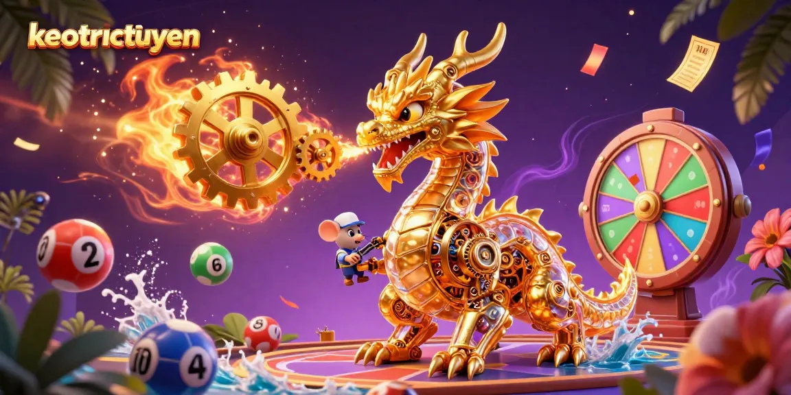 Watch exciting sports betting moments with keotructuyen's golden dragon and dynamic game elements.
