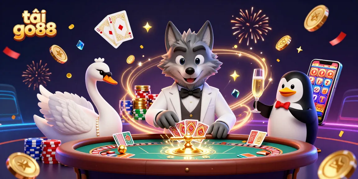 Experience the excitement of tải go88 with vibrant characters and dynamic casino elements in a thrilling 3D scene.