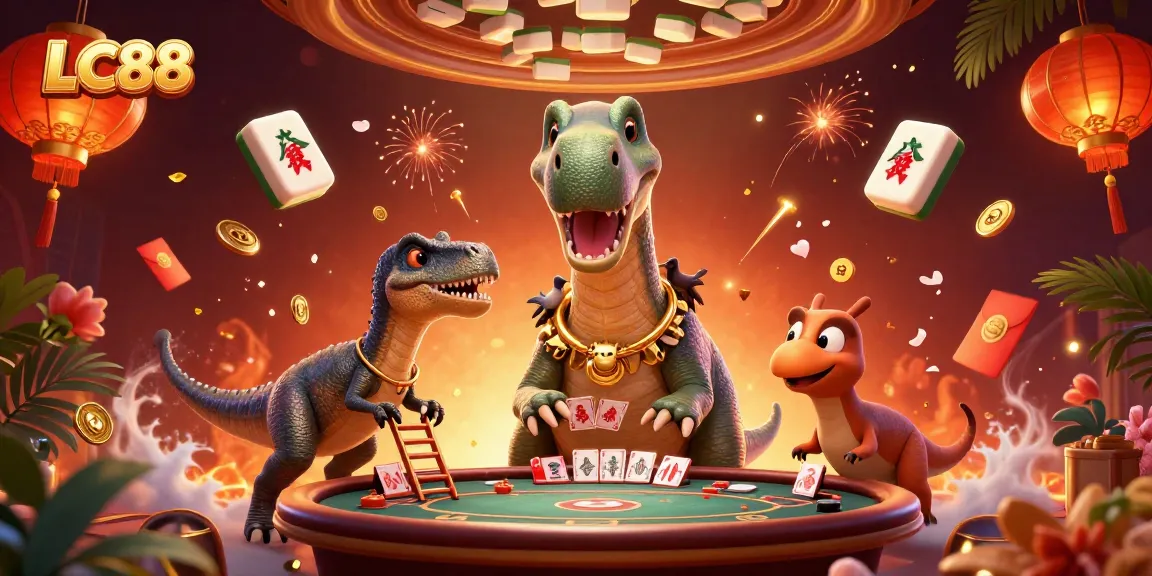 Experience thrilling gameplay at LC88 with a vibrant casino scene featuring unique characters and dynamic elements.