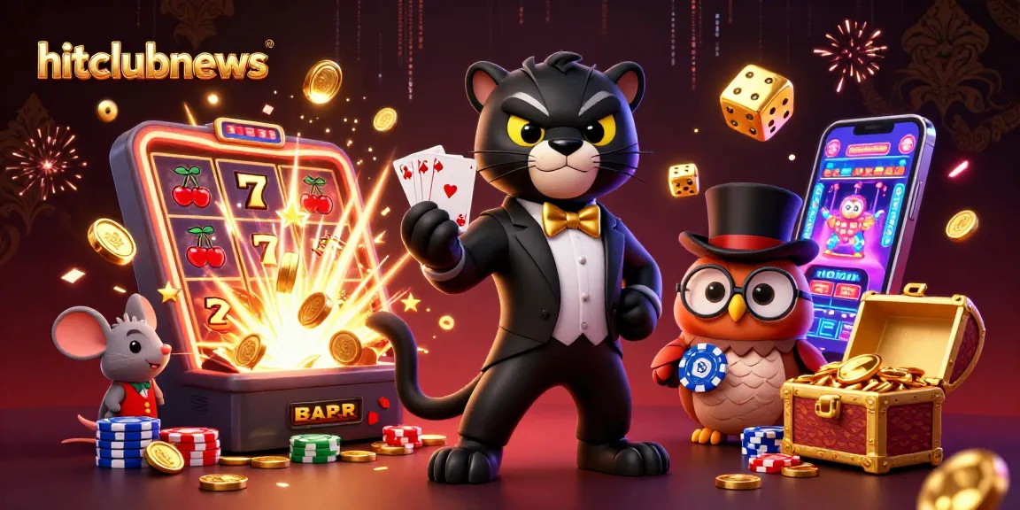 Hitclubnews showcases a glamorous casino scene with stylish characters enjoying the excitement of gaming.