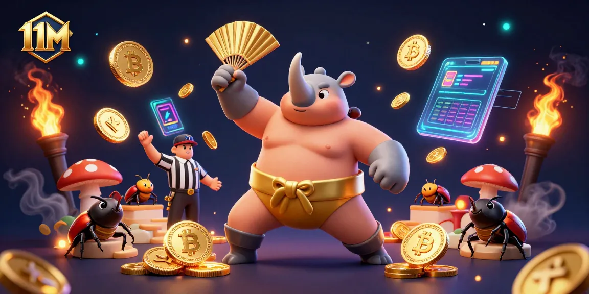 Engage with 11M at the casino while a rhinoceros beetle champion performs a winning stomp.