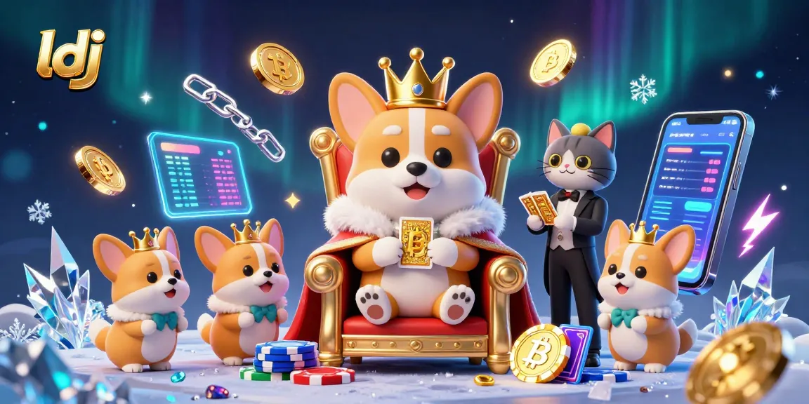 Join the royalty of gambling with ldj's exclusive 3D casino scene featuring corgis, coins, and vibrant gameplay.