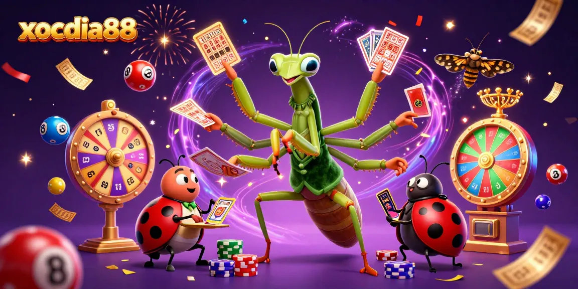 xocdia88 offers dynamic gambling with cartoon characters celebrating wins and game elements