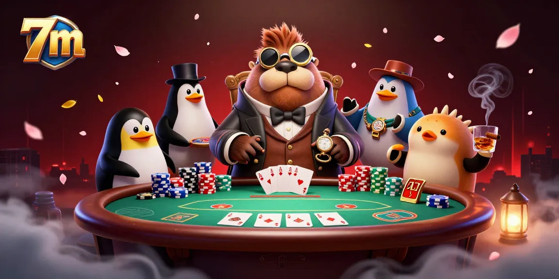 Experience 7m underwater poker with jolly walrus, dealer penguin, and bluffing pufferfish