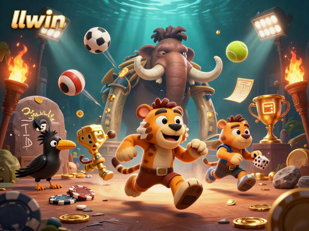 Experience the thrill of llwin with engaging sports and casino elements in a lively 3D scene.