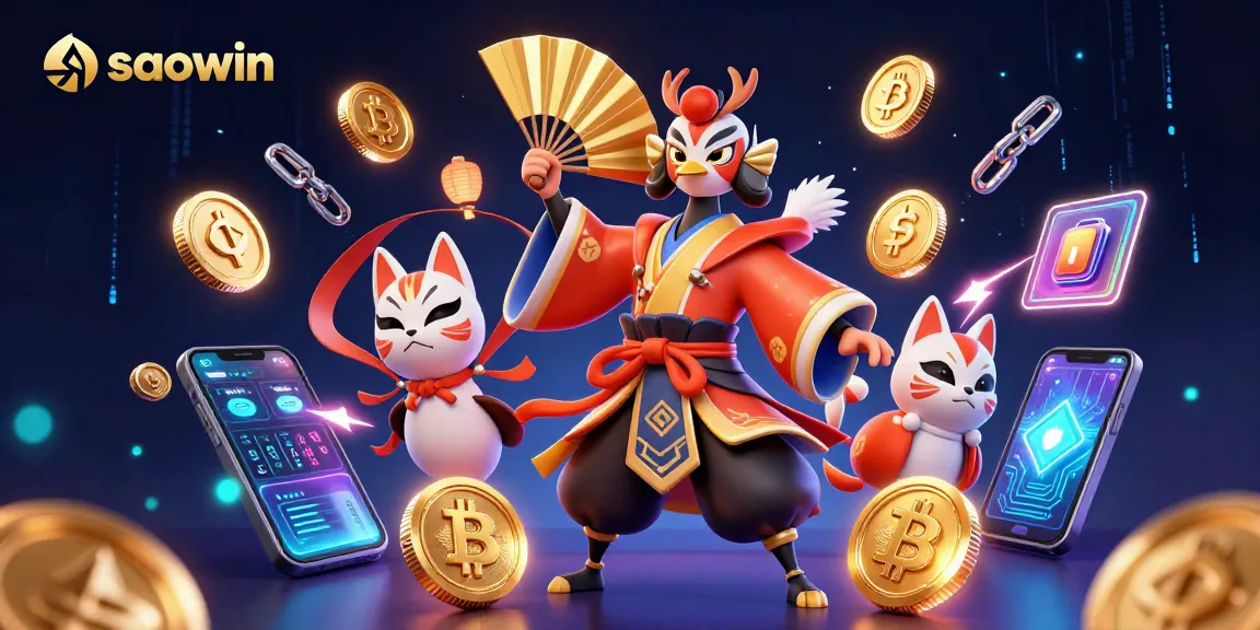 Engage in thrilling gameplay with saowin, featuring vibrant characters and crypto elements.