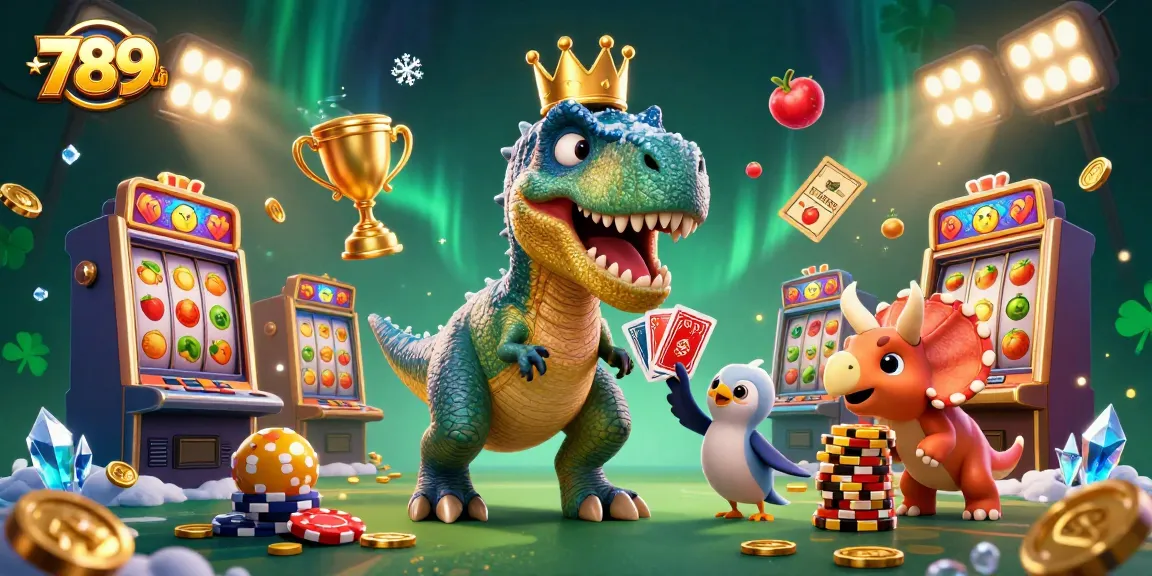 Enjoy thrilling wins at 789club with animated characters engaging in exciting casino games in a lively environment.