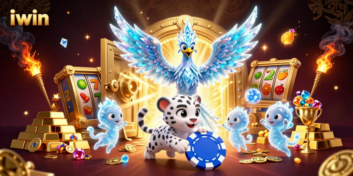 Engage with iwin online gaming as the ice phoenix and sprites create a vibrant casino atmosphere.