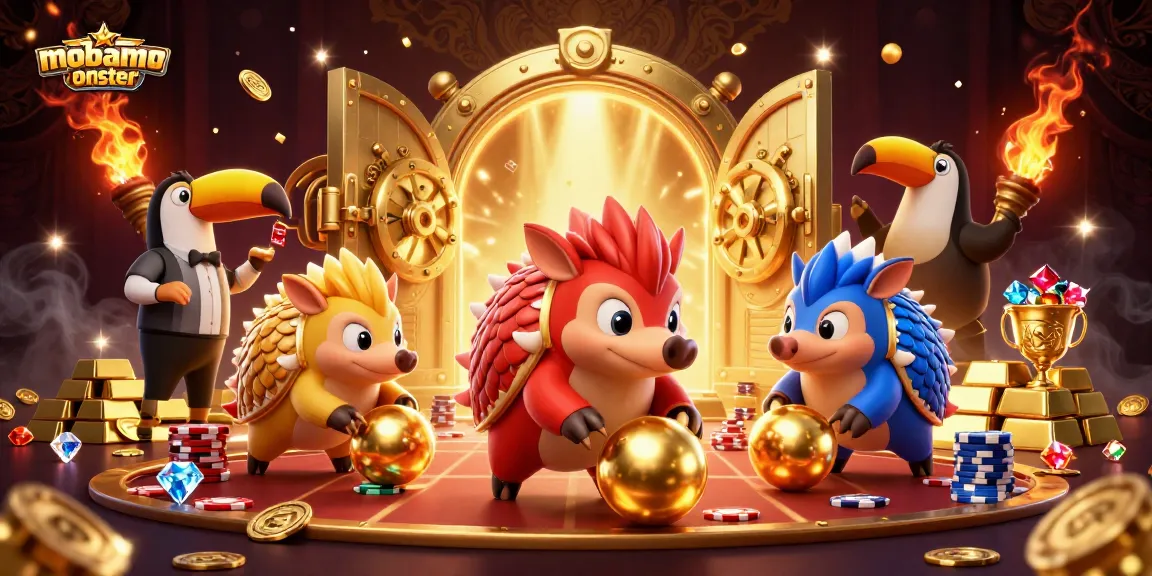 Mobamonster rivals rolling through poker chips, showcasing dynamic casino action and excitement.