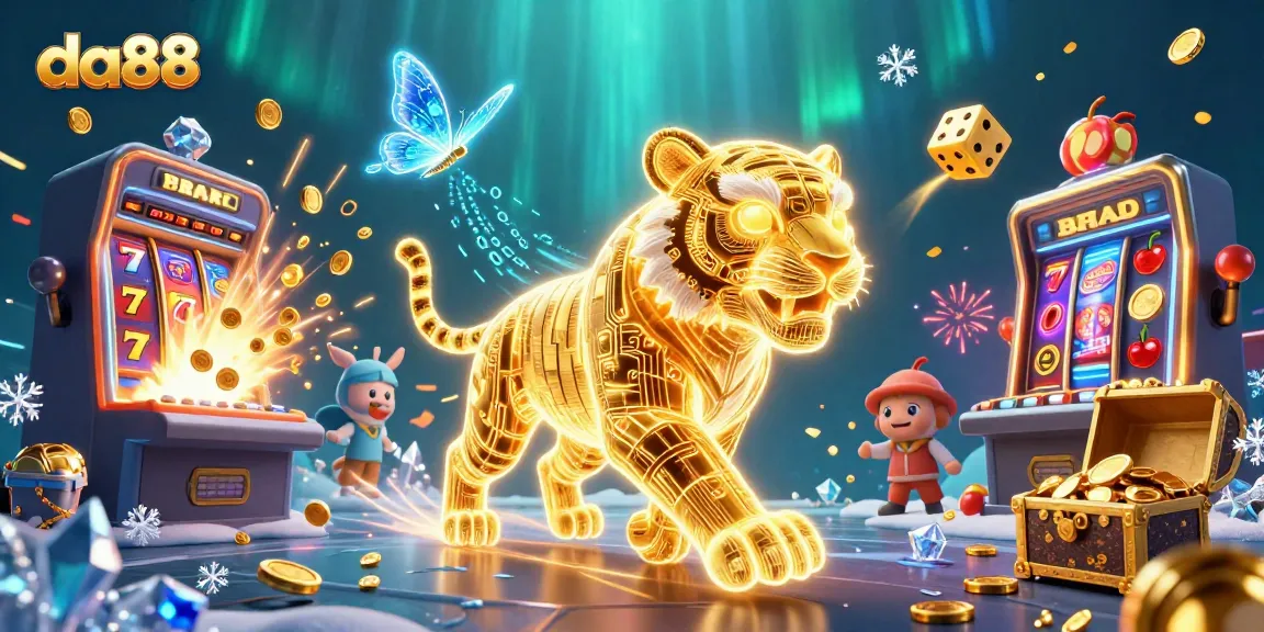 da88 players enjoy vibrant casino action with neon tiger and jackpot games
