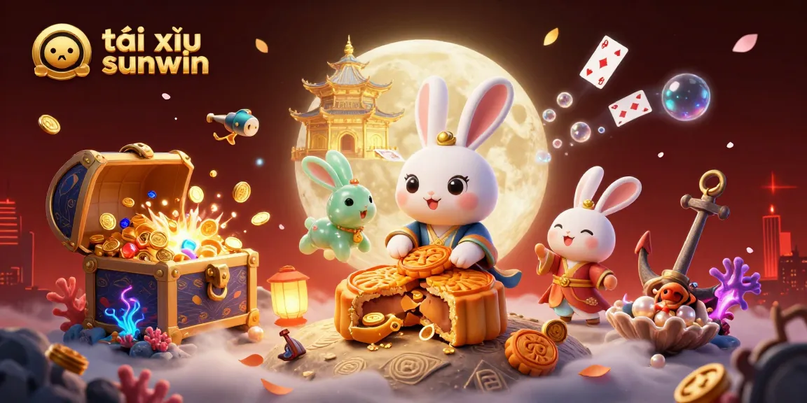 Engage in the exciting world of tài xỉu sunwin, where lunar rabbits reveal poker chips among riches.
