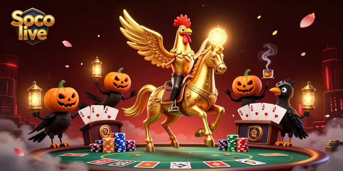Soco live elevates online gambling with vibrant 3D creatures amid poker excitement.