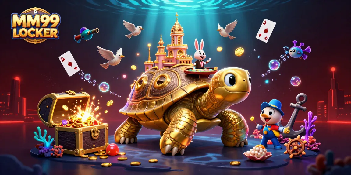 Experience the magic of MM99 LOCKER, where a golden tortoise hosts a thrilling casino adventure!