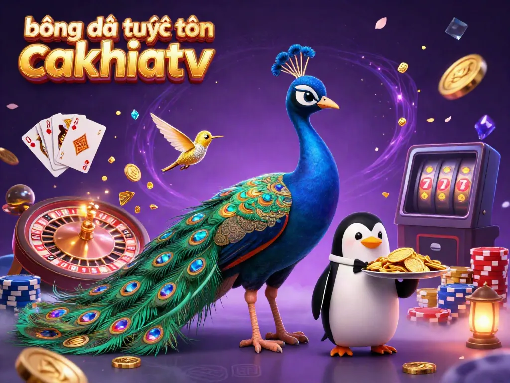 Experience bóng đá trực tuyến cakhiatv in vibrant flow with golden chips, shimmering coins, and ornate cards.