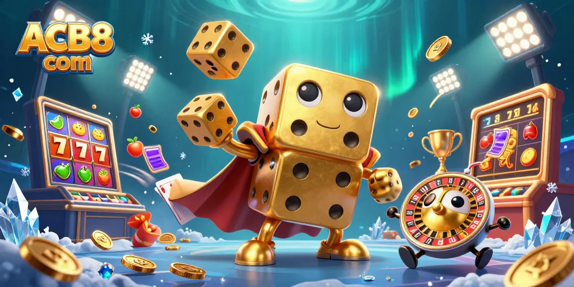 Experience thrilling games at ACB8 com with dynamic visuals of a lively casino scene.