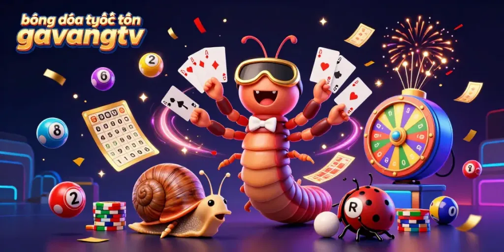 Engaging scene of bóng đá trực tuyến gavangtv featuring a dynamic dealer and high-roller, with colorful gambling elements
