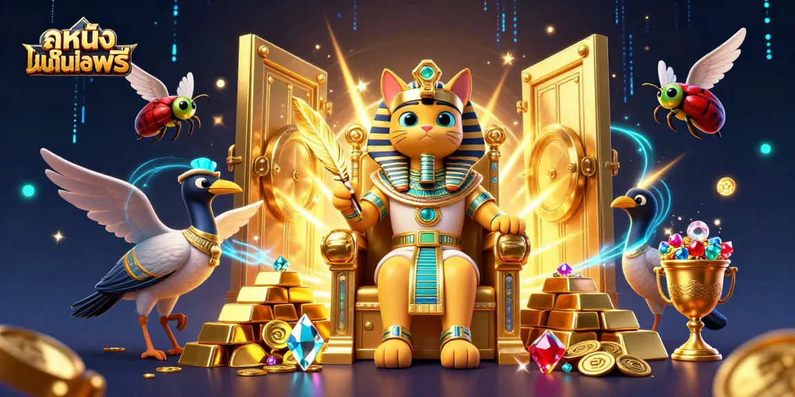 Engage in ดูหนังออนไลน์ฟรี while enjoying a vibrant, 3D revealing dynamic casino scene.