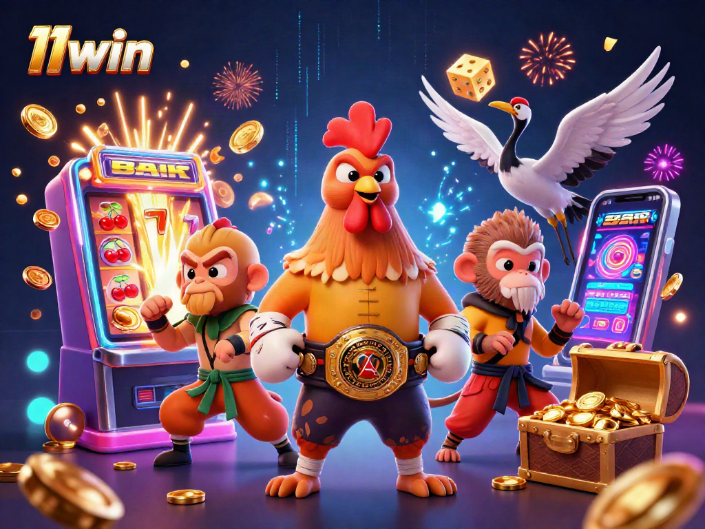 Experience the excitement of 11win with vivid 3D characters and a jackpot explosion.