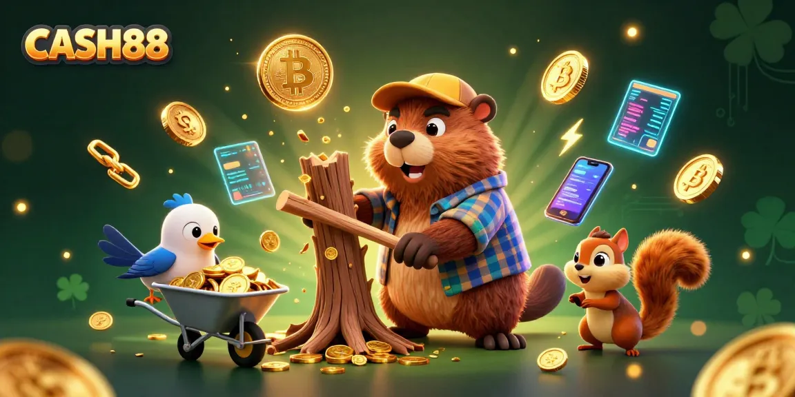 Chop and collect golden coins with CASH88's immersive gaming experience featuring vibrant characters.