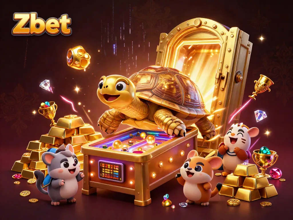 Experience the thrilling Zbet casino with exciting games in a vibrant colorful scene.