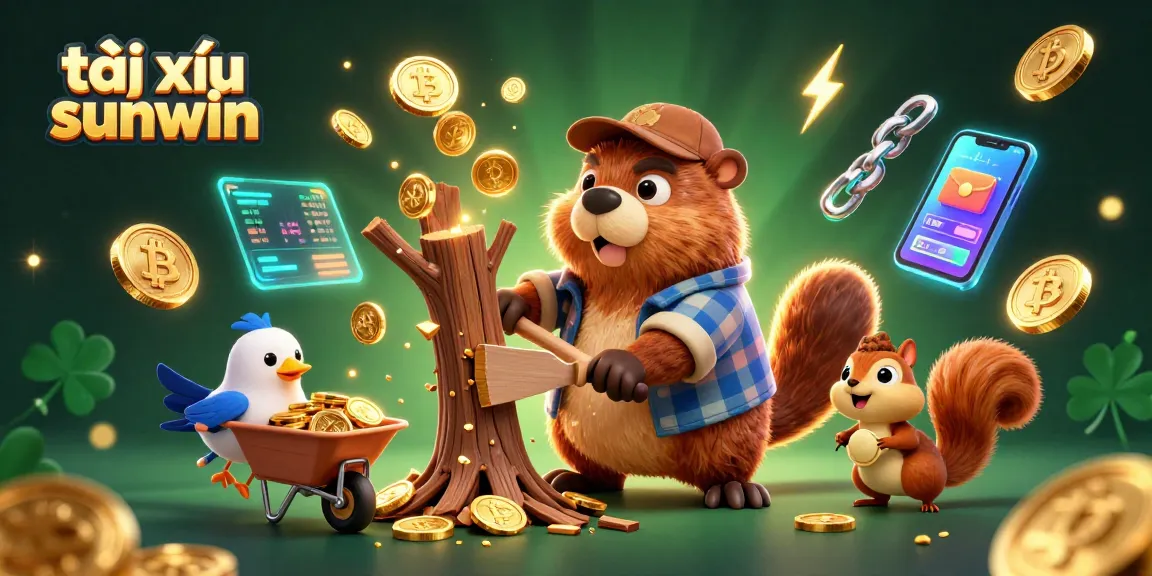 Engage with tài xỉu sunwin excitement as cartoon characters interact in a vibrant 3D casino scene.