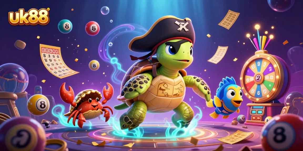 Experience thrilling gambling action with uk88 as colorful lottery balls and treasures abound.