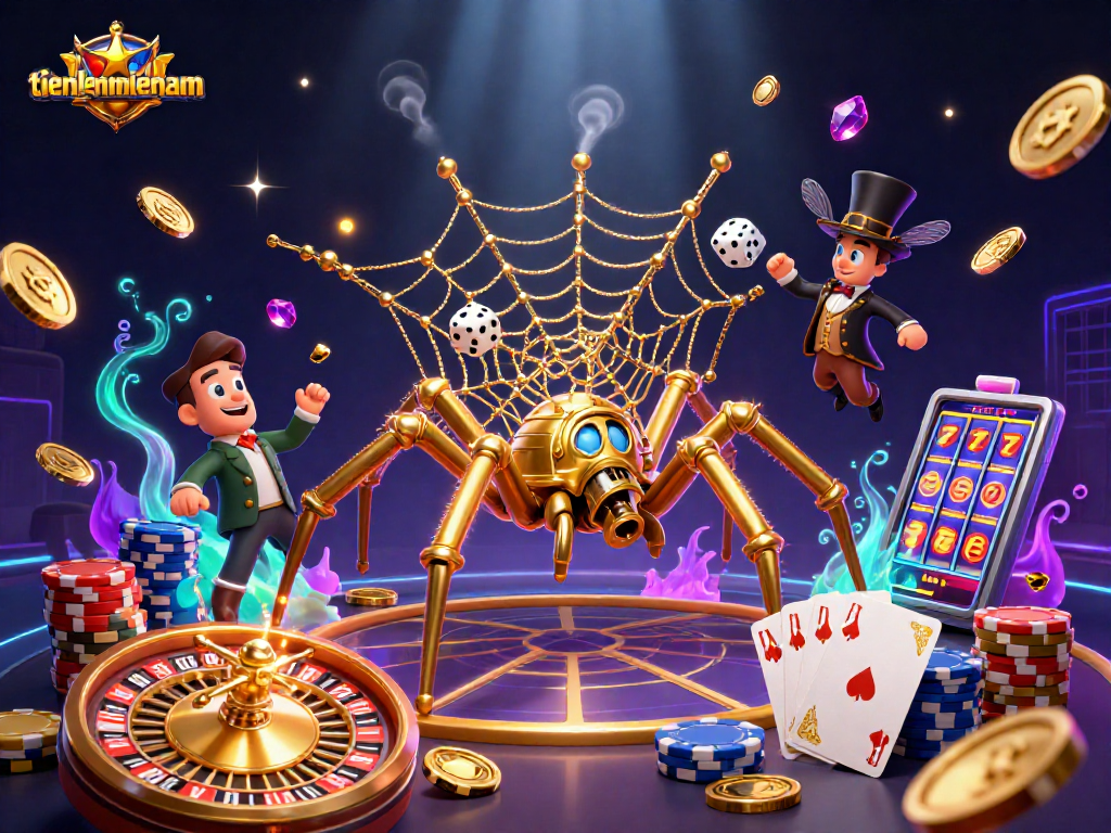 Experience thrilling action in tienlenmiennam with sparkling gems, golden coins, and dynamic gameplay.