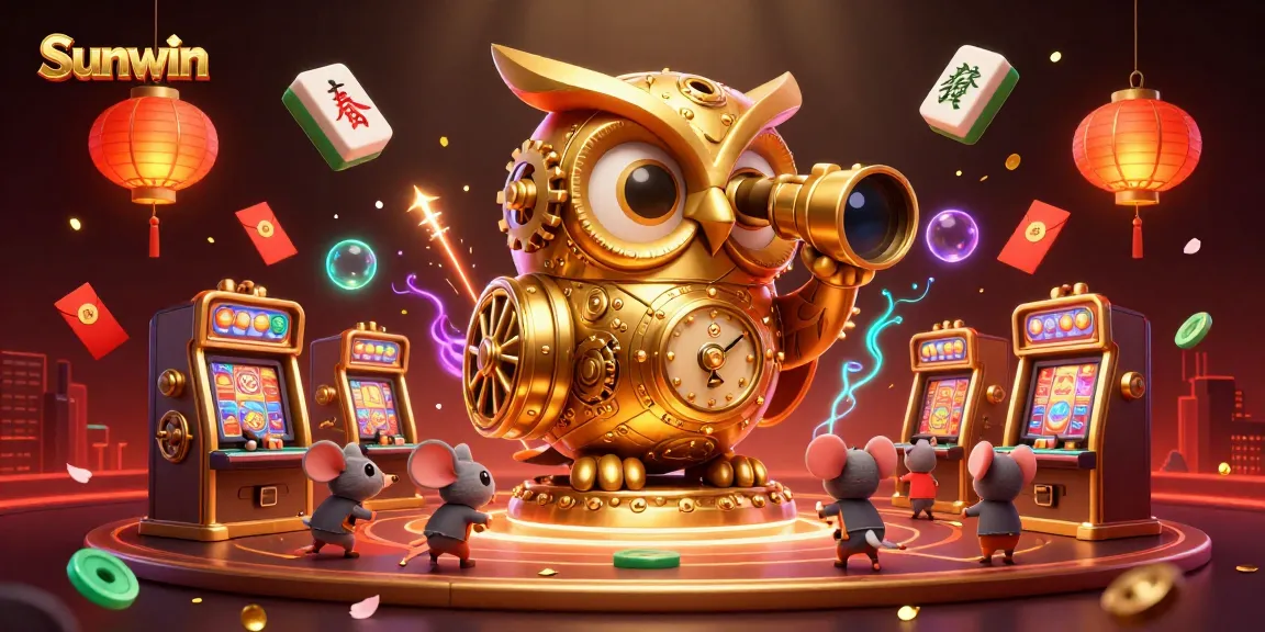 Sunwin offers an exciting casino experience with lively characters amidst vibrant game elements.