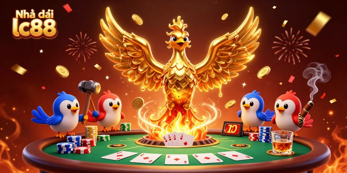 Engage with Nhà cái lc88's thrilling gaming experience featuring vibrant characters and casino elements.