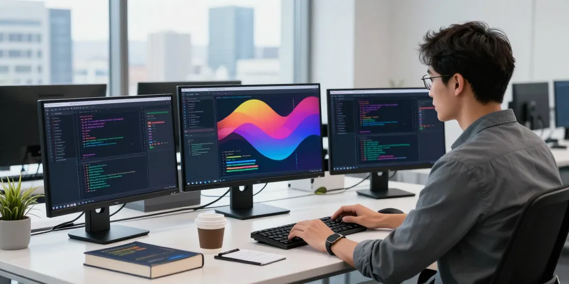 Software engineer demonstrating instant indexing tools in a modern tech workspace.
