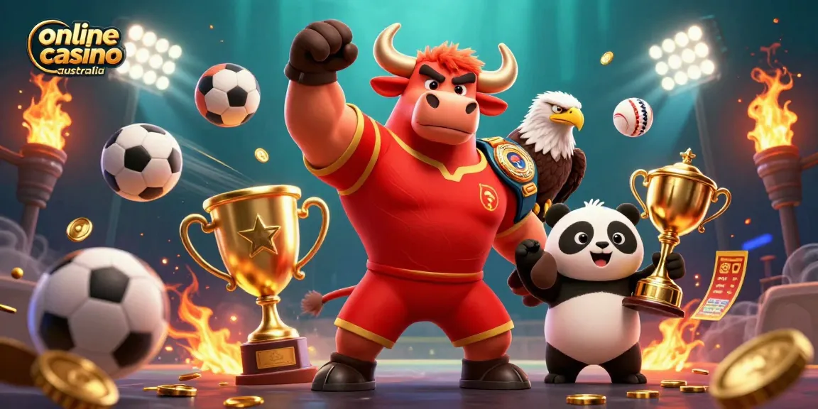 Experience exciting wins at an online casino Australia with vibrant sports action and dynamic characters.